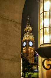 中国澳门伦敦人酒店的大本钟夜景