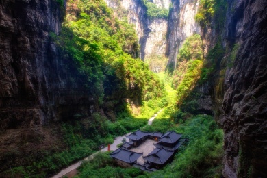 重庆武隆天生三桥景色