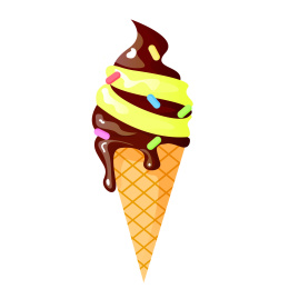 夏季五彩缤纷冰淇淋雪糕西瓜矢量插画元素