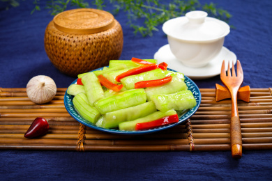 快餐外卖菜肴美食小炒丝瓜条