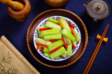 快餐外卖菜肴美食小炒丝瓜条