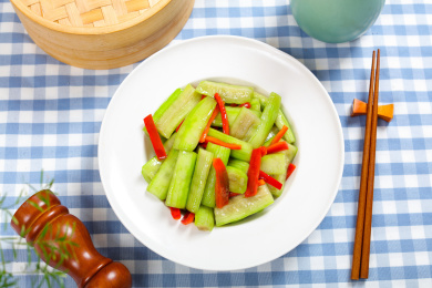 家常小炒菜肴清炒丝瓜条