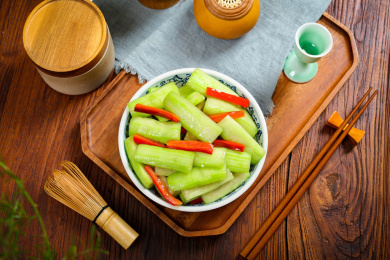 家常小炒菜肴清炒丝瓜条