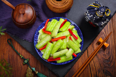 快餐外卖菜肴美食小炒丝瓜条