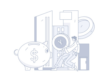 住房贷款扁平矢量概念运营插画