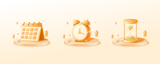 定投日历 闹钟 沙漏倒计时和金币