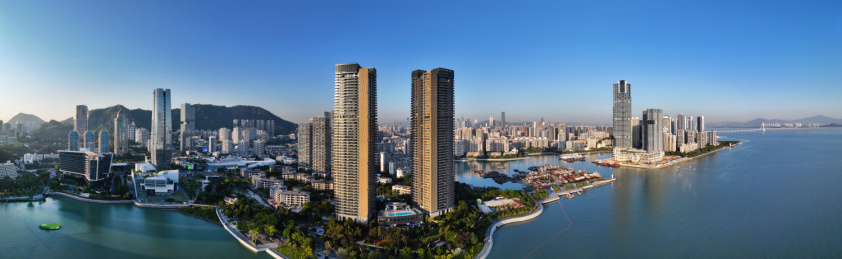 深圳市南山蛇口地标招商局大厦海上世界航拍