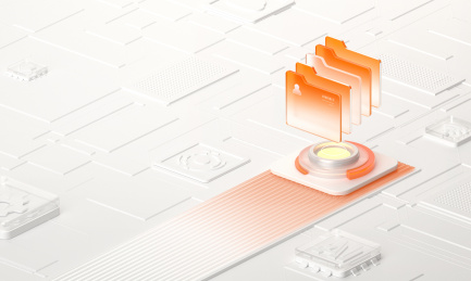 科技橙色档案文件夹概念智能浅色科技感场景