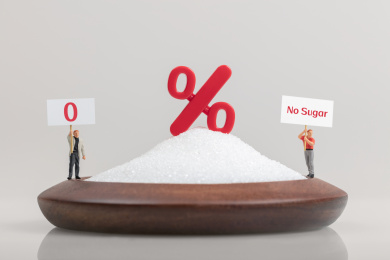 微缩创意0糖无糖与百分号