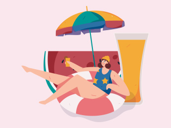 24节气大暑人物扁平矢量概念运营手绘插画