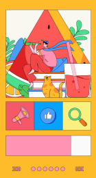 24节气大暑人物扁平矢量概念运营手绘插画