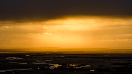额尔古纳 黑山头落日