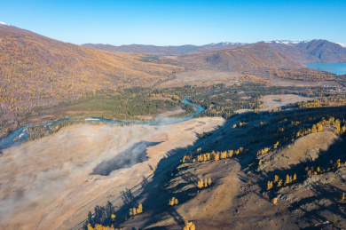 中国新疆北疆阿勒泰喀纳斯风景区秋天神仙湾