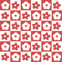 红色花瓣多巴胺涂鸦现代图案