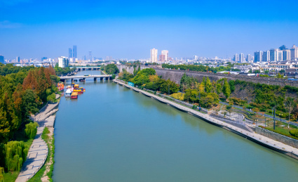 南京市古城墙中华门航拍风光