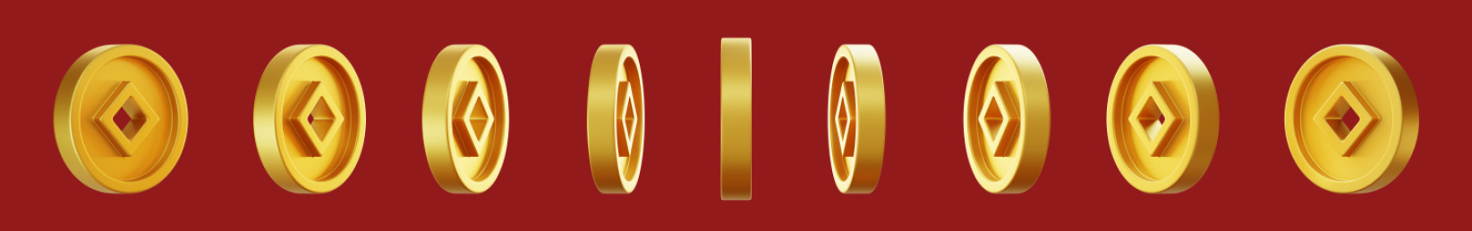 春节新春纪念币金币铜钱年货3D