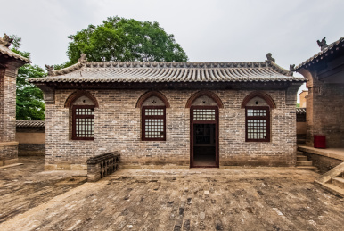中国山西省武乡县乡村土著砖墙民宅建筑