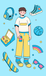 时尚爱装扮男孩