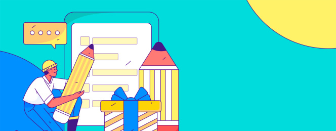 邀请好友进行问卷调查扁平矢量概念运营手绘