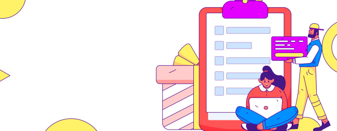 邀请好友进行问卷调查扁平矢量概念运营手绘