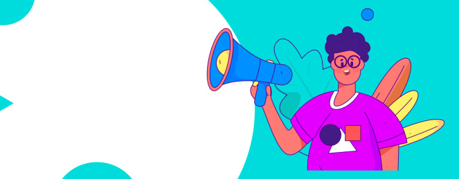 通知公告矢量人物创意扁平手绘插画