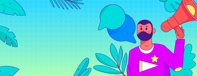 通知公告矢量人物创意扁平手绘插画