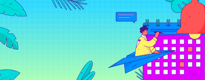 通知公告矢量人物创意扁平手绘插画