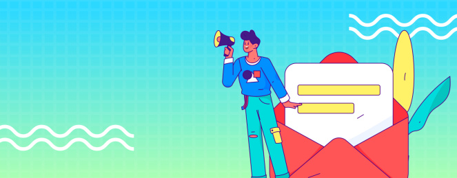 通知公告矢量人物创意扁平手绘插画