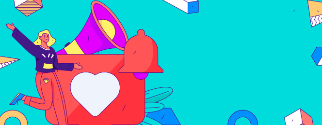 通知公告矢量人物创意扁平手绘插画