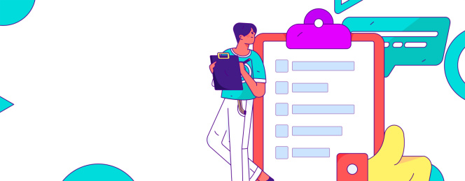 邀请好友进行问卷调查扁平矢量概念运营手绘