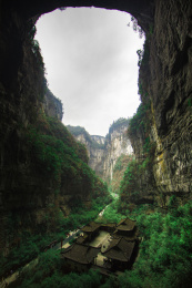 中国重庆武隆天生三桥的风光