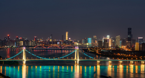 湖南省长沙市湘江风光