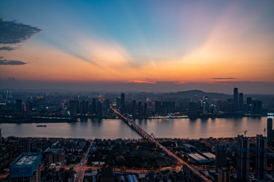 湖南省长沙市湘江风光