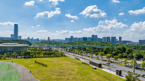 中国光谷武汉光谷高新大道城市发展航拍