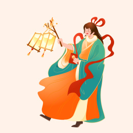 中秋节嫦娥矢量插画