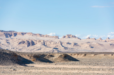 中国新疆哈密五堡魔鬼城雅丹地貌