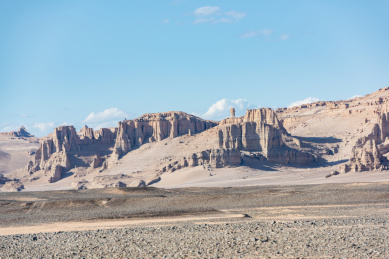 中国新疆哈密五堡魔鬼城雅丹地貌