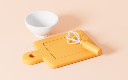 卡通餐具模型3D渲染
