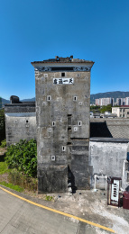 深圳市大鹏新区王桐山村天一涵虚炮楼航拍