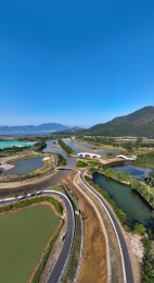 深圳大鹏新区禾塘湿地公园鹿嘴自然步道航拍