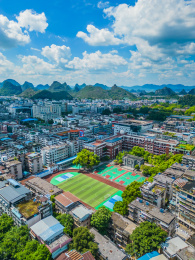 桂林中区中山中学航拍