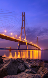 南京大胜关大桥夜景