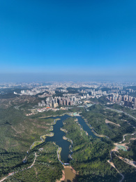 惠州市惠城区激流坑水库桃花源生态公园航拍