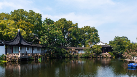 江苏省苏州市颜文樑纪念馆沧浪亭外景