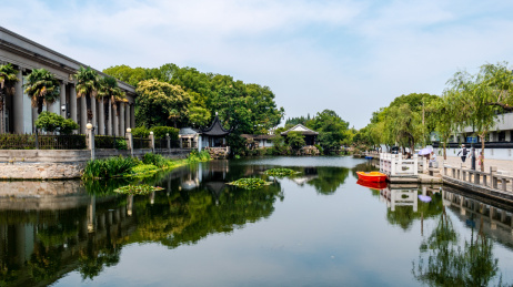江苏省苏州市颜文樑纪念馆沧浪亭外景