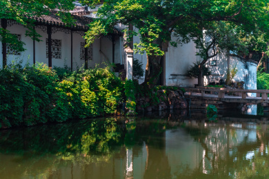 江苏省苏州市颜文樑纪念馆沧浪亭外景
