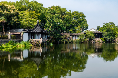 江苏省苏州市颜文樑纪念馆沧浪亭外景