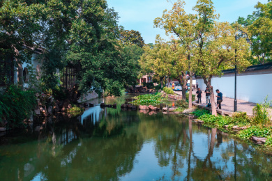 江苏省苏州市颜文樑纪念馆沧浪亭外景