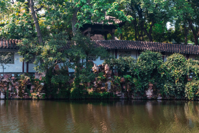 江苏省苏州市颜文樑纪念馆沧浪亭外景