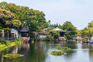 江苏省苏州市颜文樑纪念馆沧浪亭外景